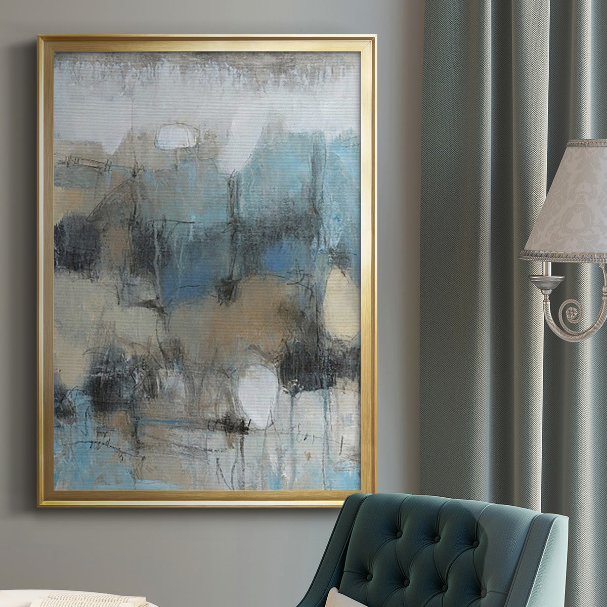 In the Moment II - Modern Framed Canvas Print