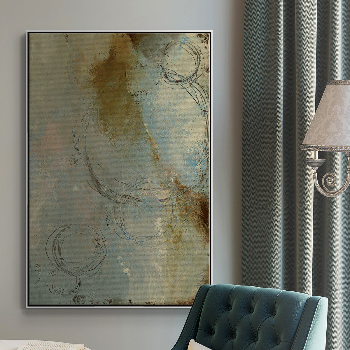 Zen Path I  Framed Premium Gallery Wrapped Canvas - Ready to Hang