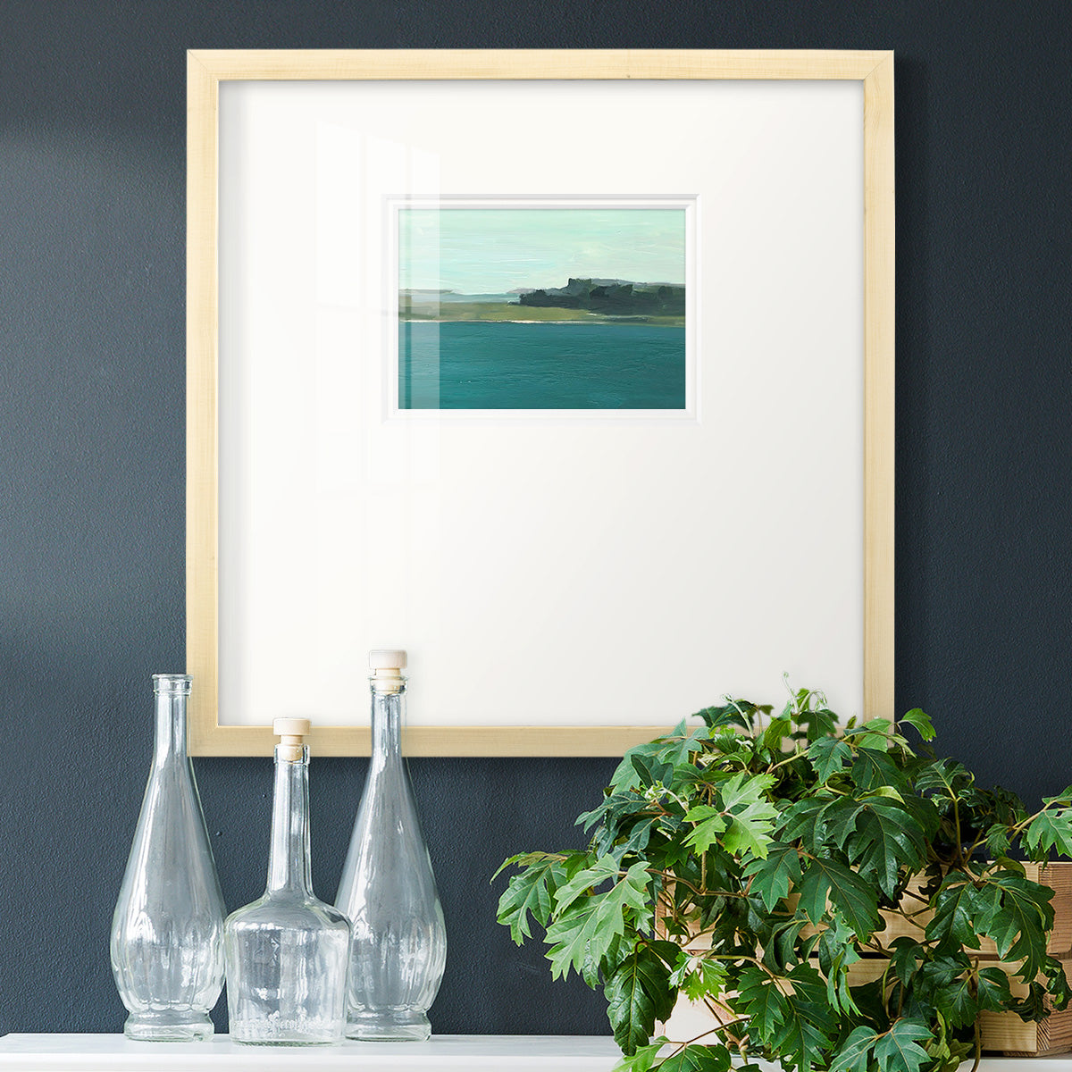 Calming Lake View II Premium Framed Print Double Matboard