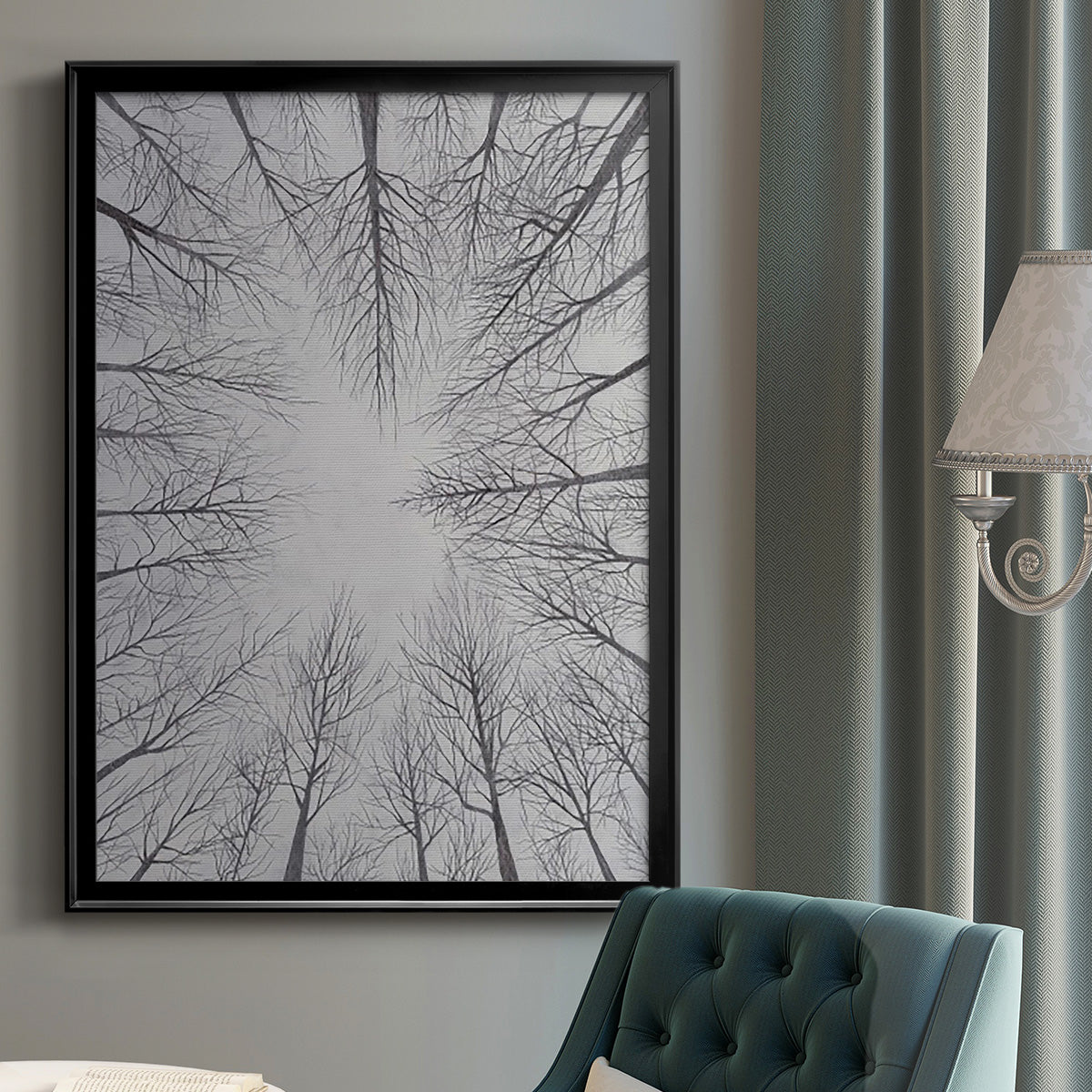 Deciduous Canopy I - Modern Framed Canvas Print