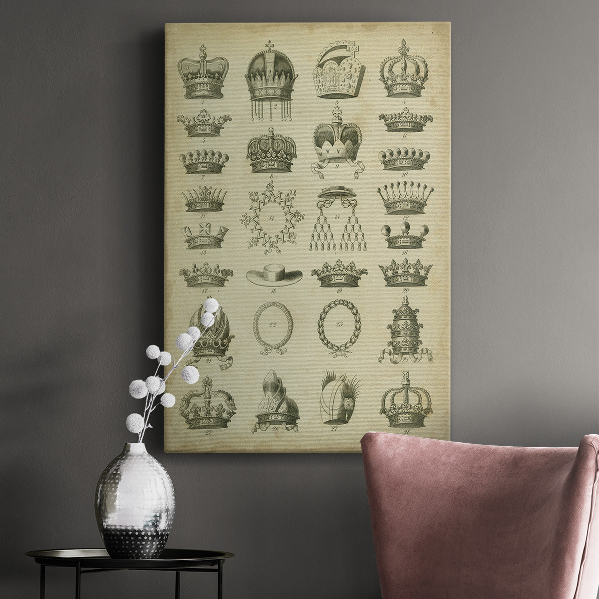 Heraldic Crowns & Coronets III Premium Gallery Wrapped Canvas - Ready to Hang