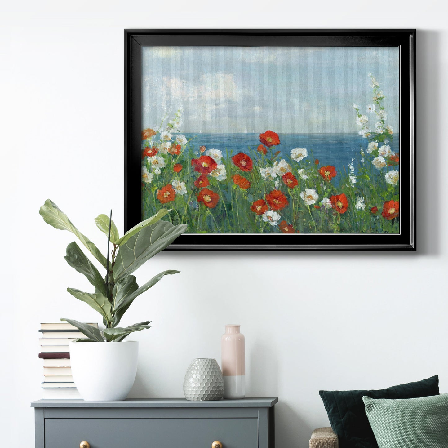 Through the Flowers Premium Classic Framed Canvas - Ready to Hang