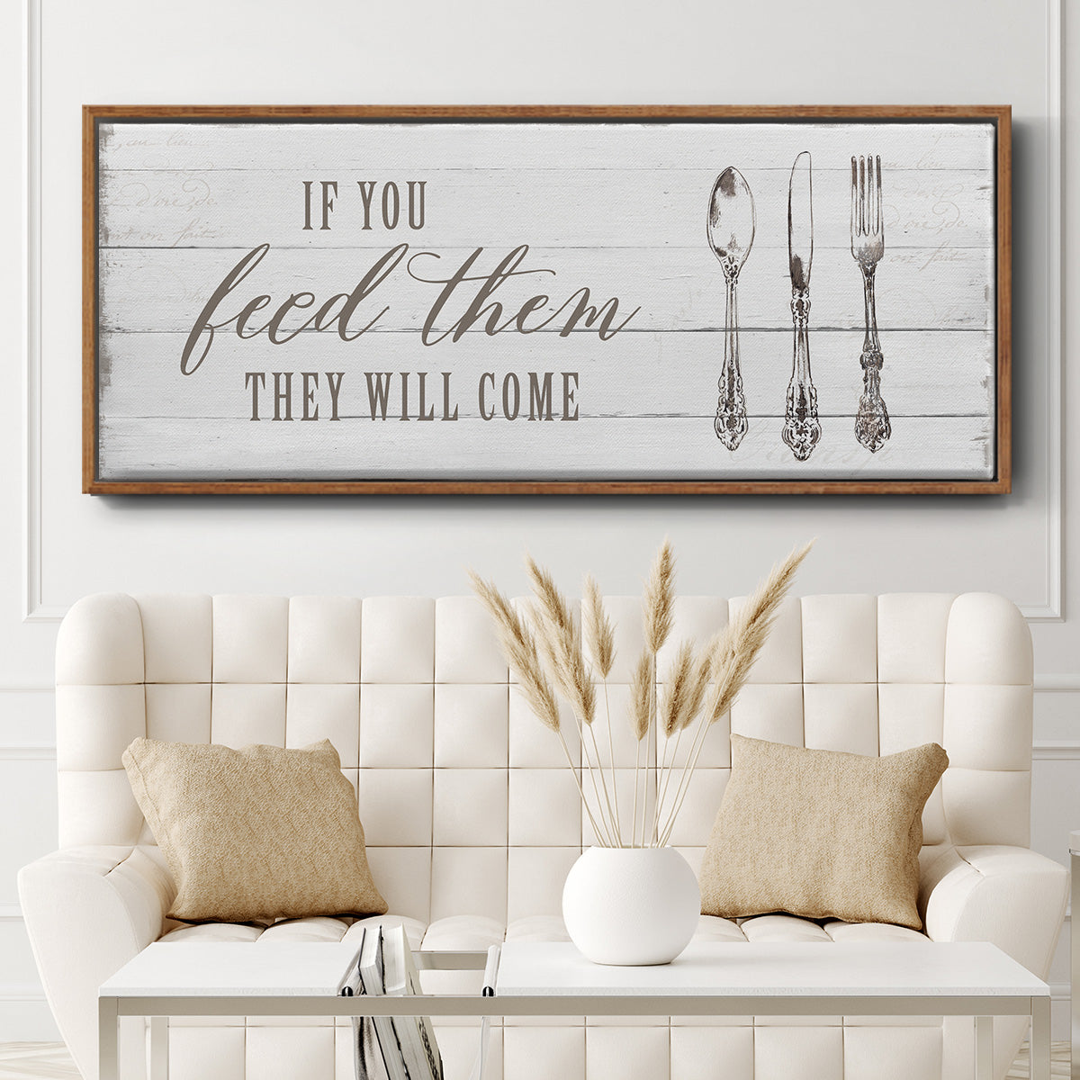 If You Feed Them - Floater Framed Canvas Print