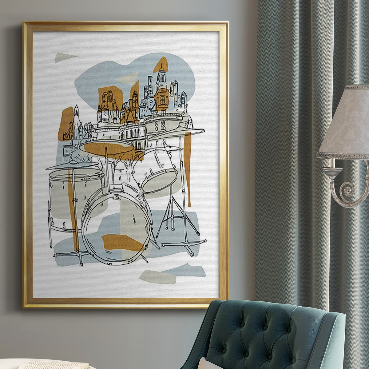 Rehearsal IV - Modern Framed Canvas Print