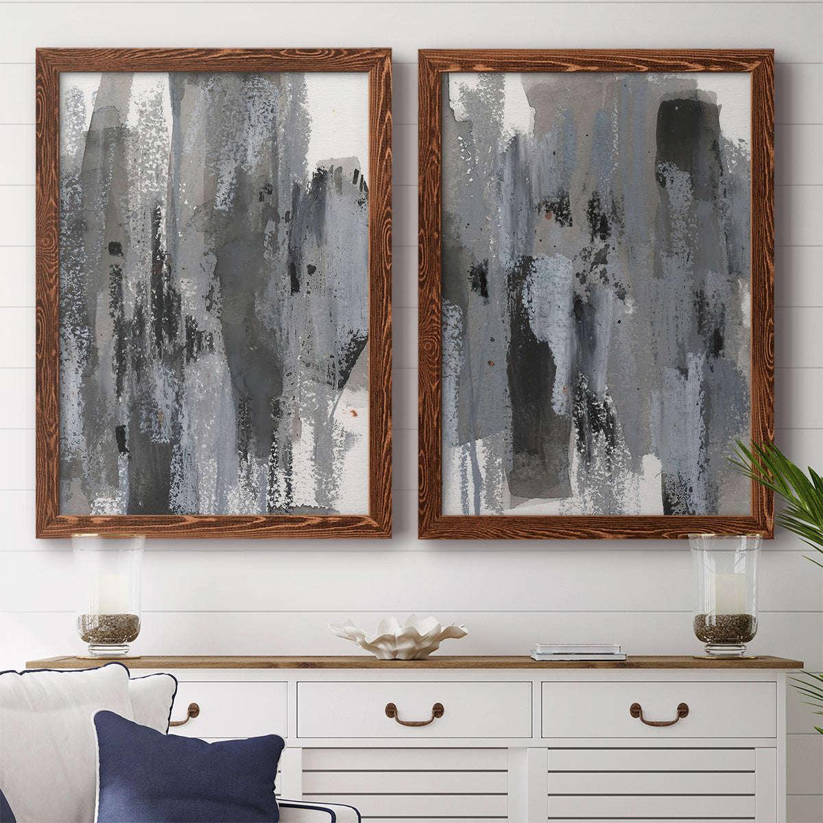 Loft Pastel III - Premium Framed Canvas 2 Piece Set - Ready to Hang