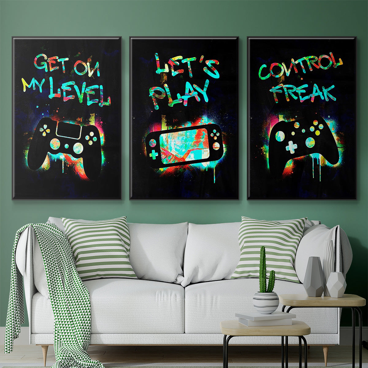 Gamer Tag I - Floater Framed Canvas Set