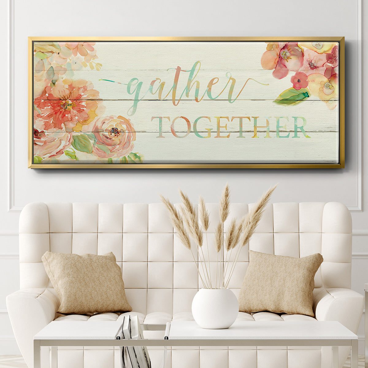 Gather Together - Floater Framed Canvas Print