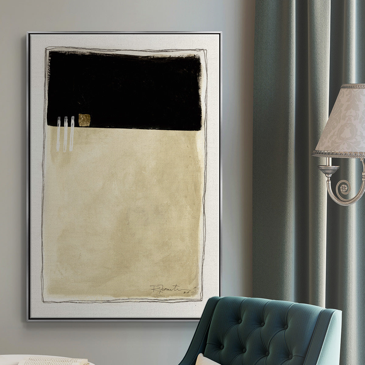 Inner Musing II - Floater Framed Canvas Print