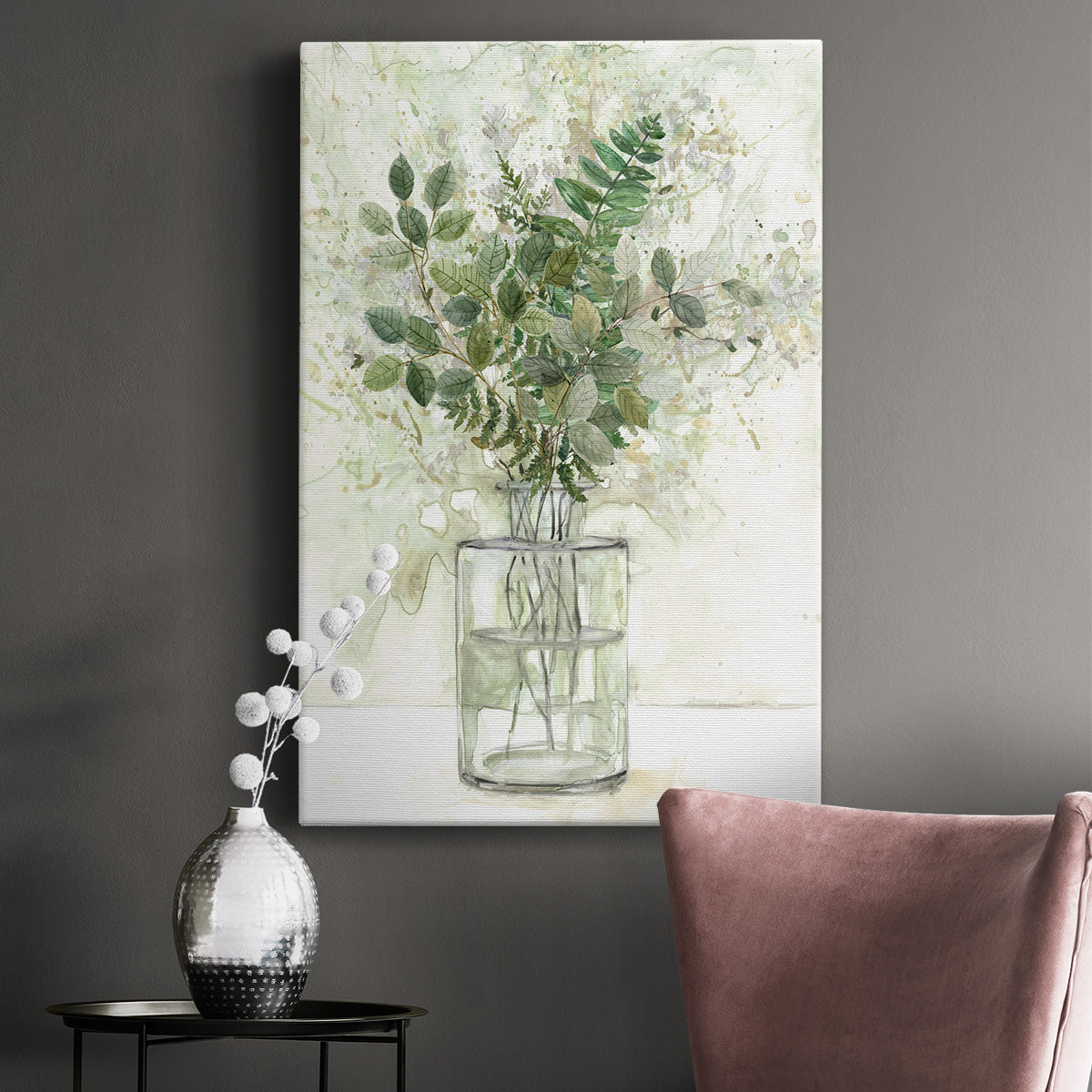 Delicate Greenery I - Canvas Art Print