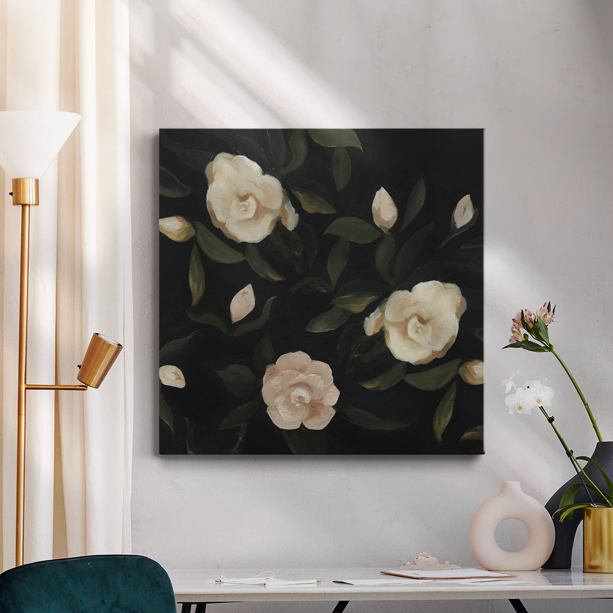 Evening Gardenias I - Canvas Art Print