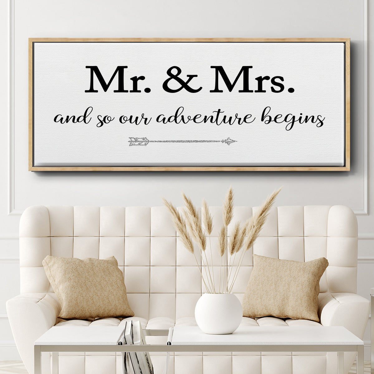 Mr. and Mrs. - Floater Framed Canvas Print