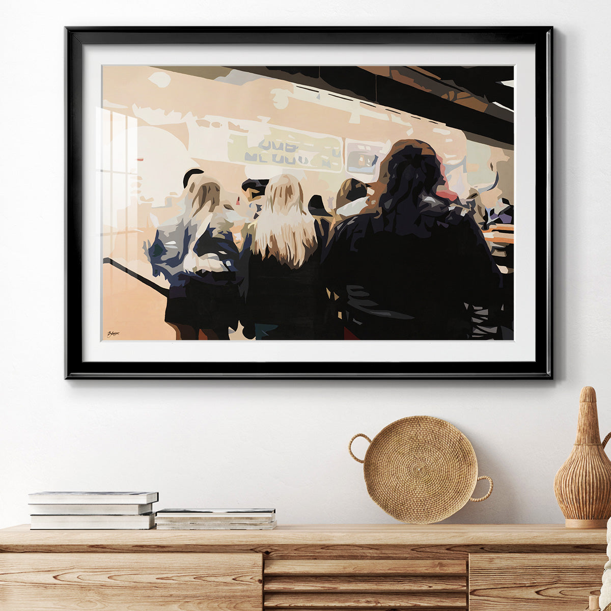 Late Night Queue Premium Framed Print - Ready to Hang