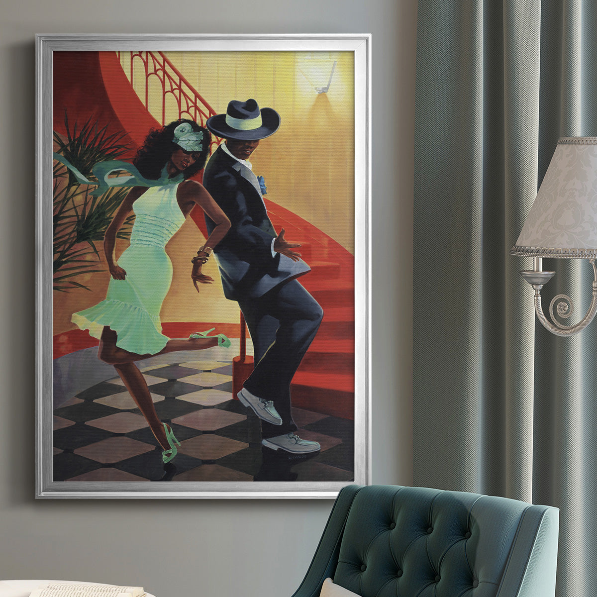 Night Out IV - Modern Framed Canvas Print