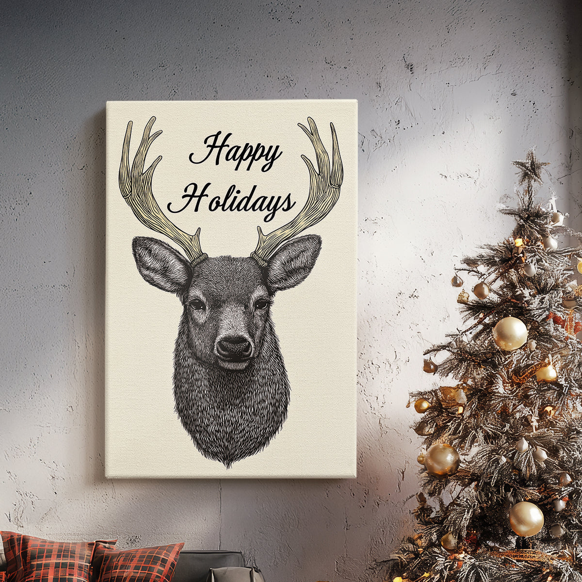 Frostlit Eve at Midnight - Canvas Art Print