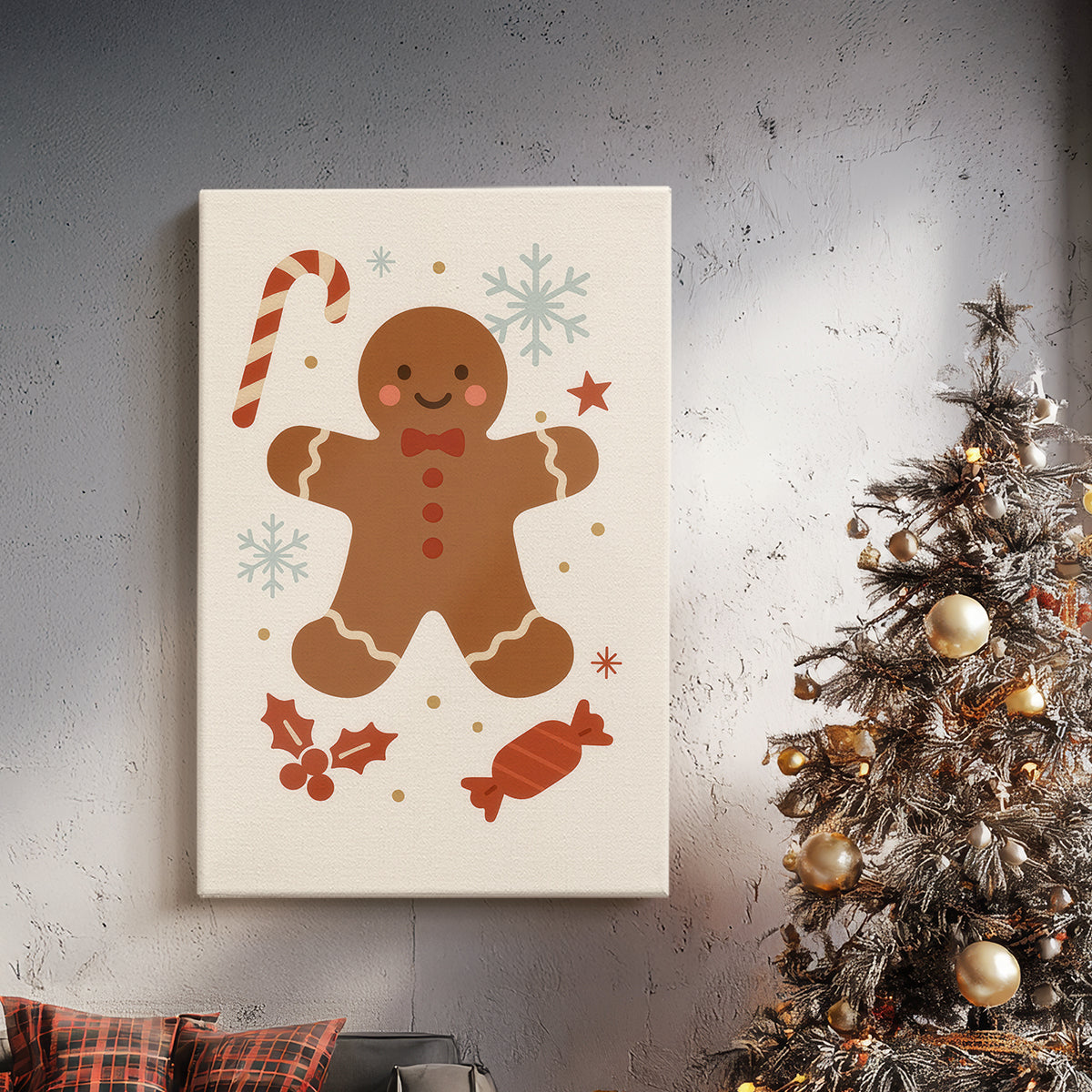 Night of Golden Sleigh - Canvas Art Print