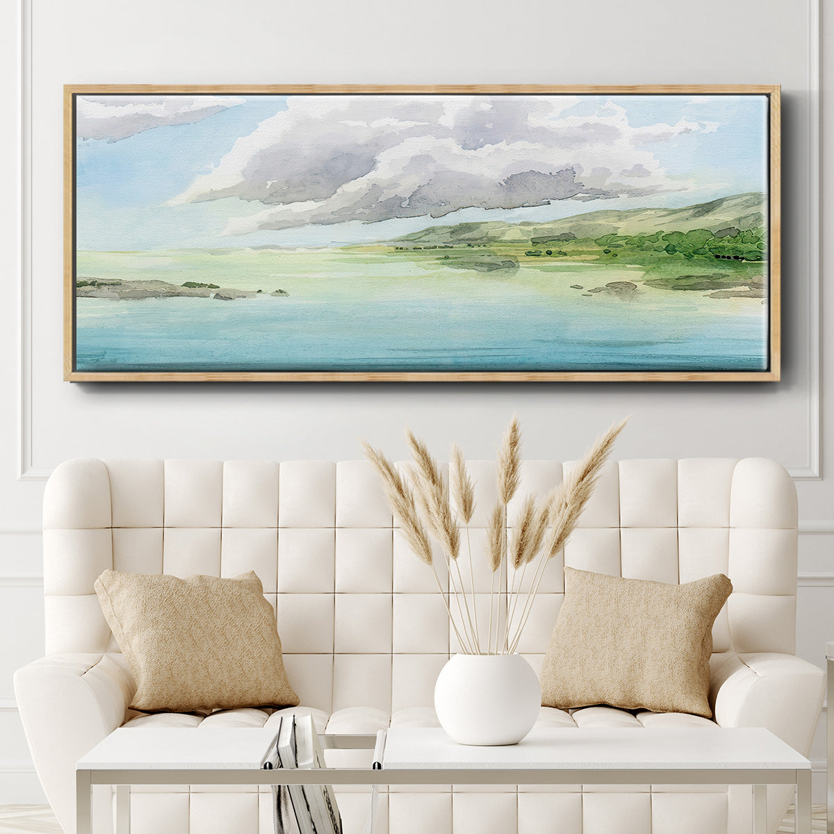 Clear Lagoon I - Floater Framed Canvas Print