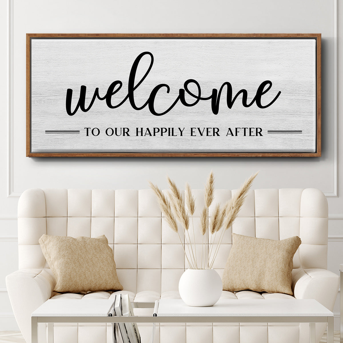 Welcome Ever After - Floater Framed Canvas Print