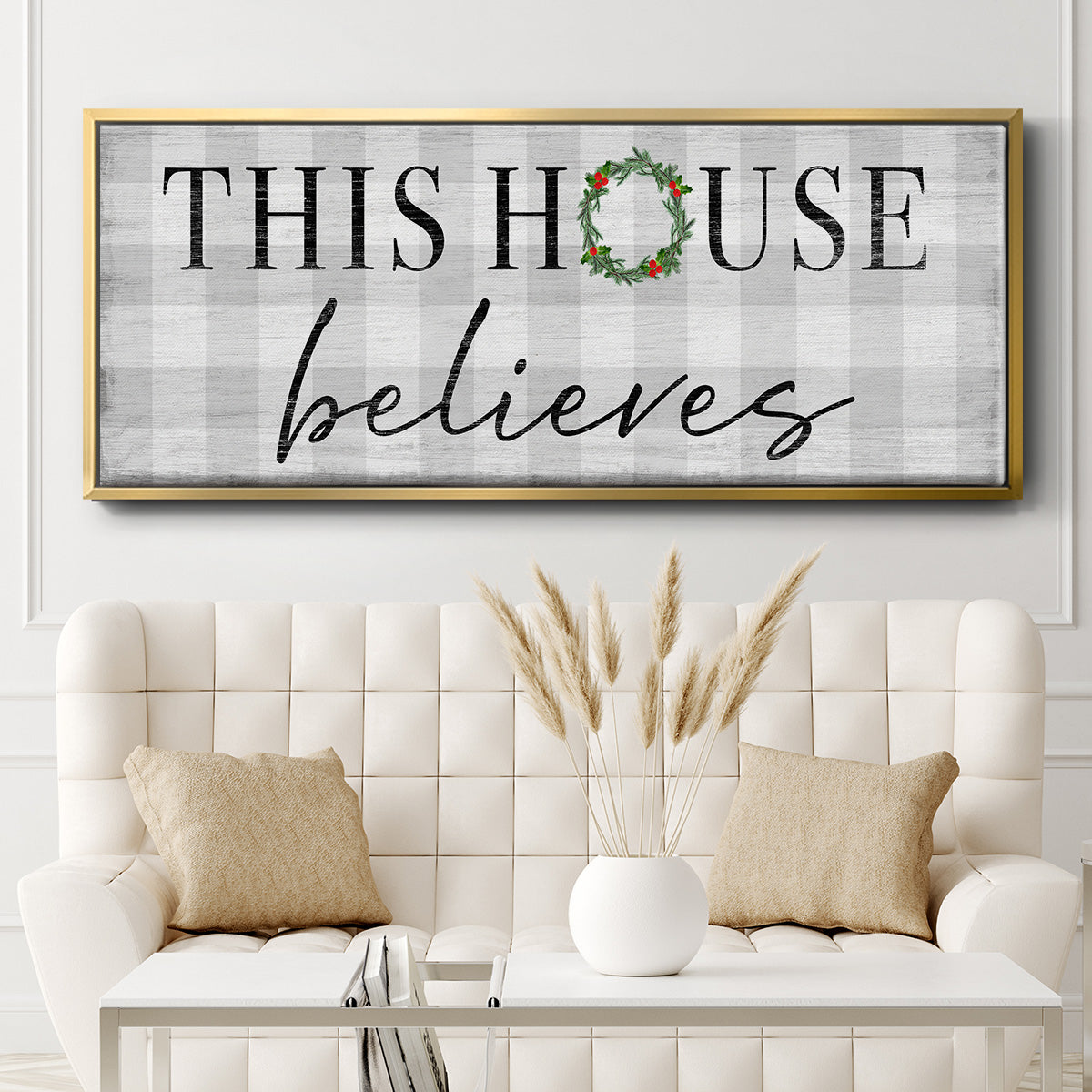 This House Believes - Floater Framed Canvas Print