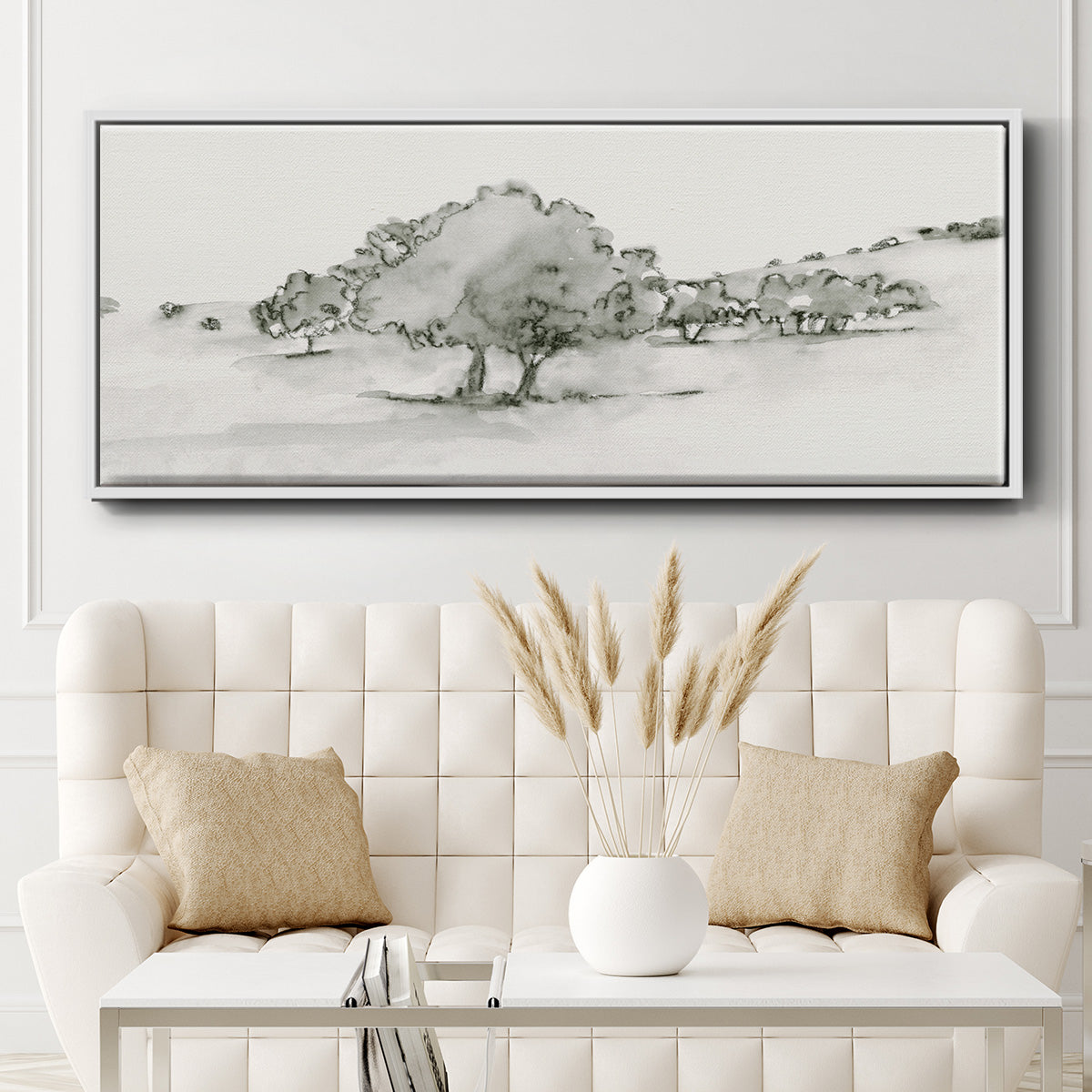 Scenic Scribble II - Floater Framed Canvas Print