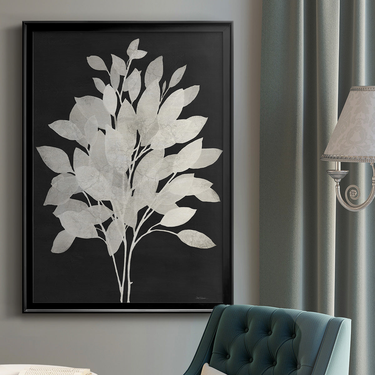 Misty Branches I - Modern Framed Canvas Print