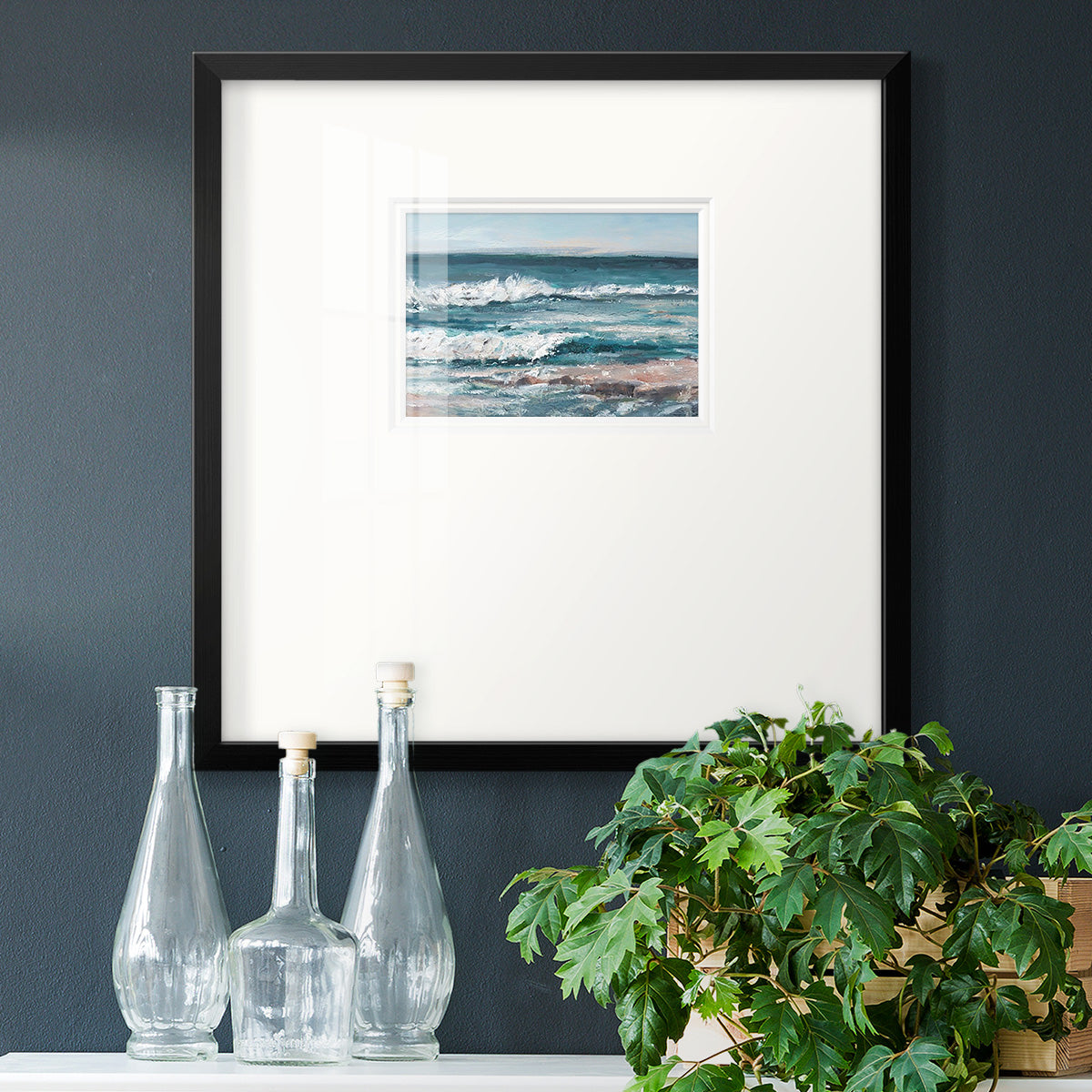 Ocean Breakers I Premium Framed Print Double Matboard