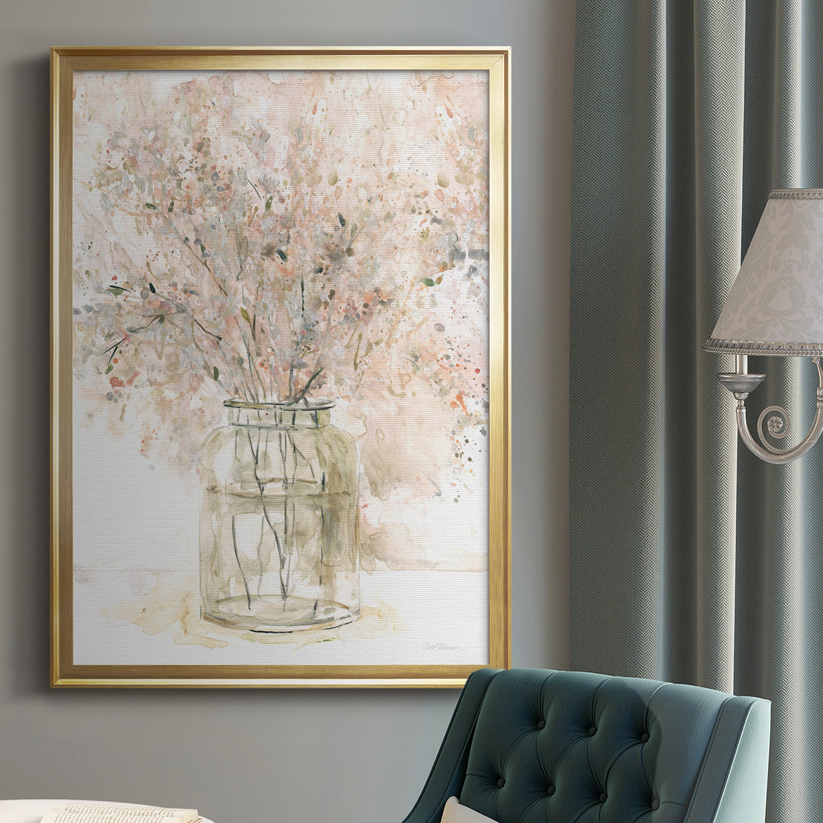 Delicate Arrangement II - Modern Framed Canvas Print