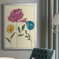 Colored Floral II - Modern Framed Canvas Print