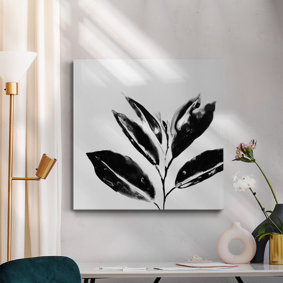 Monochrome Tropic IV - Canvas Art Print