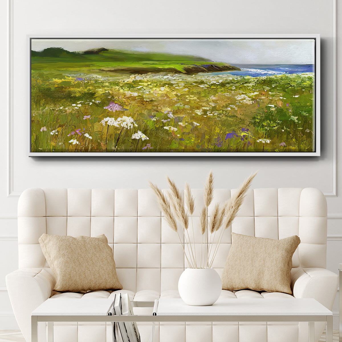Montara Bluffs - Floater Framed Canvas Print