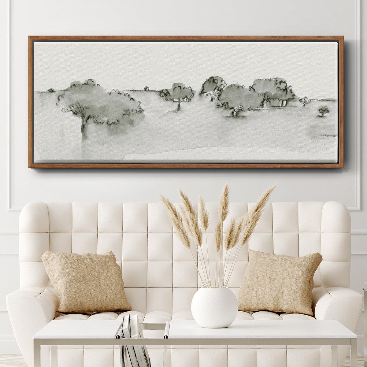 Scenic Scribble I - Floater Framed Canvas Print