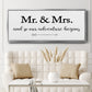 Mr. and Mrs. - Floater Framed Canvas Print