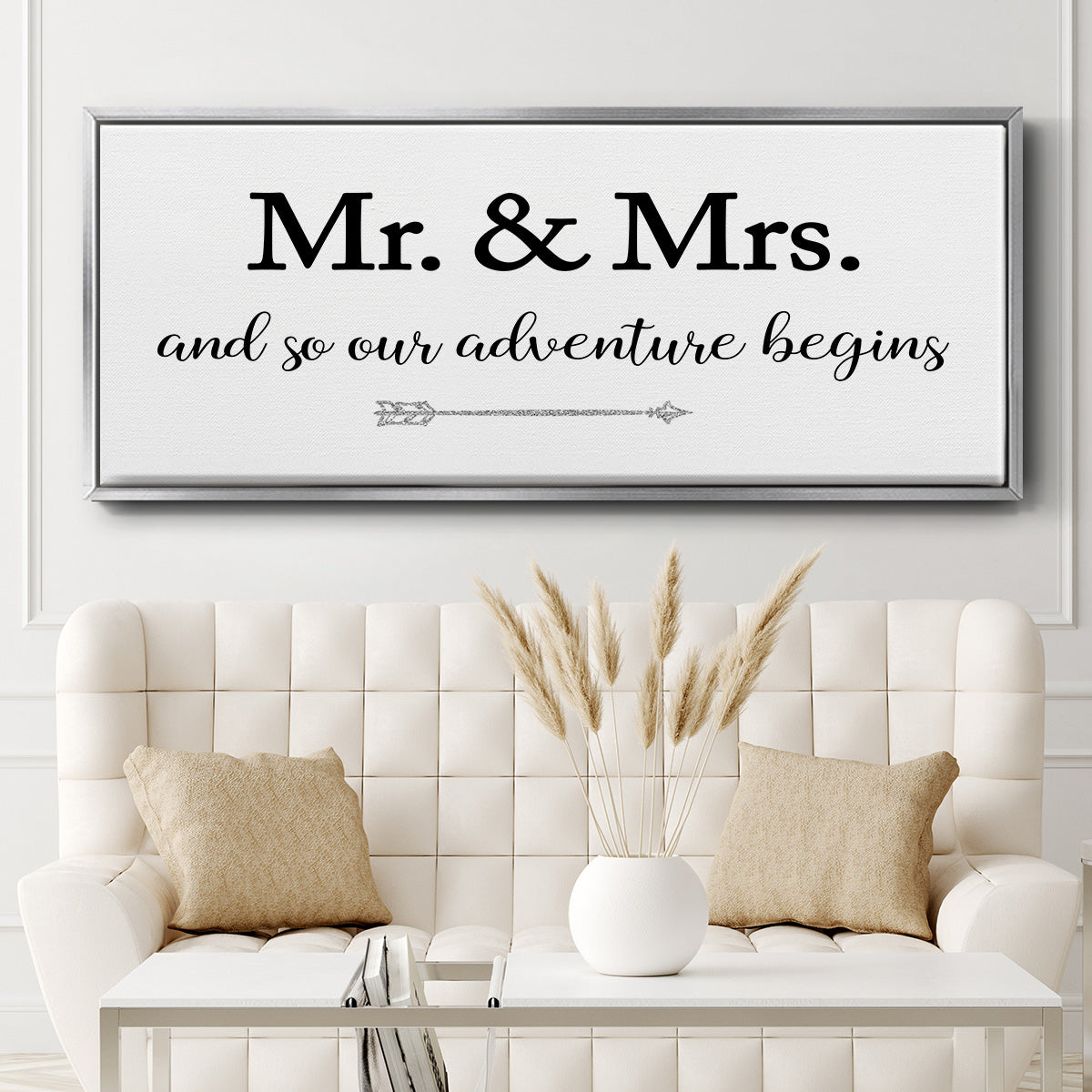 Mr. and Mrs. - Floater Framed Canvas Print