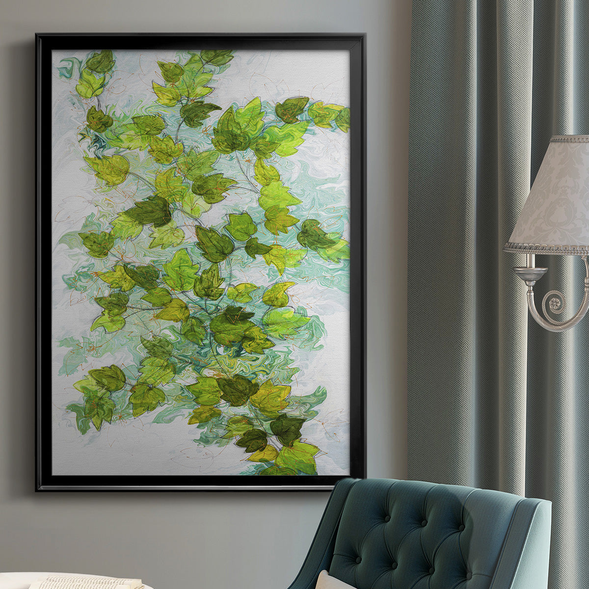 Ivy - Modern Framed Canvas Print