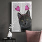 Black Cat Valentines Premium Gallery Wrapped Canvas - Ready to Hang