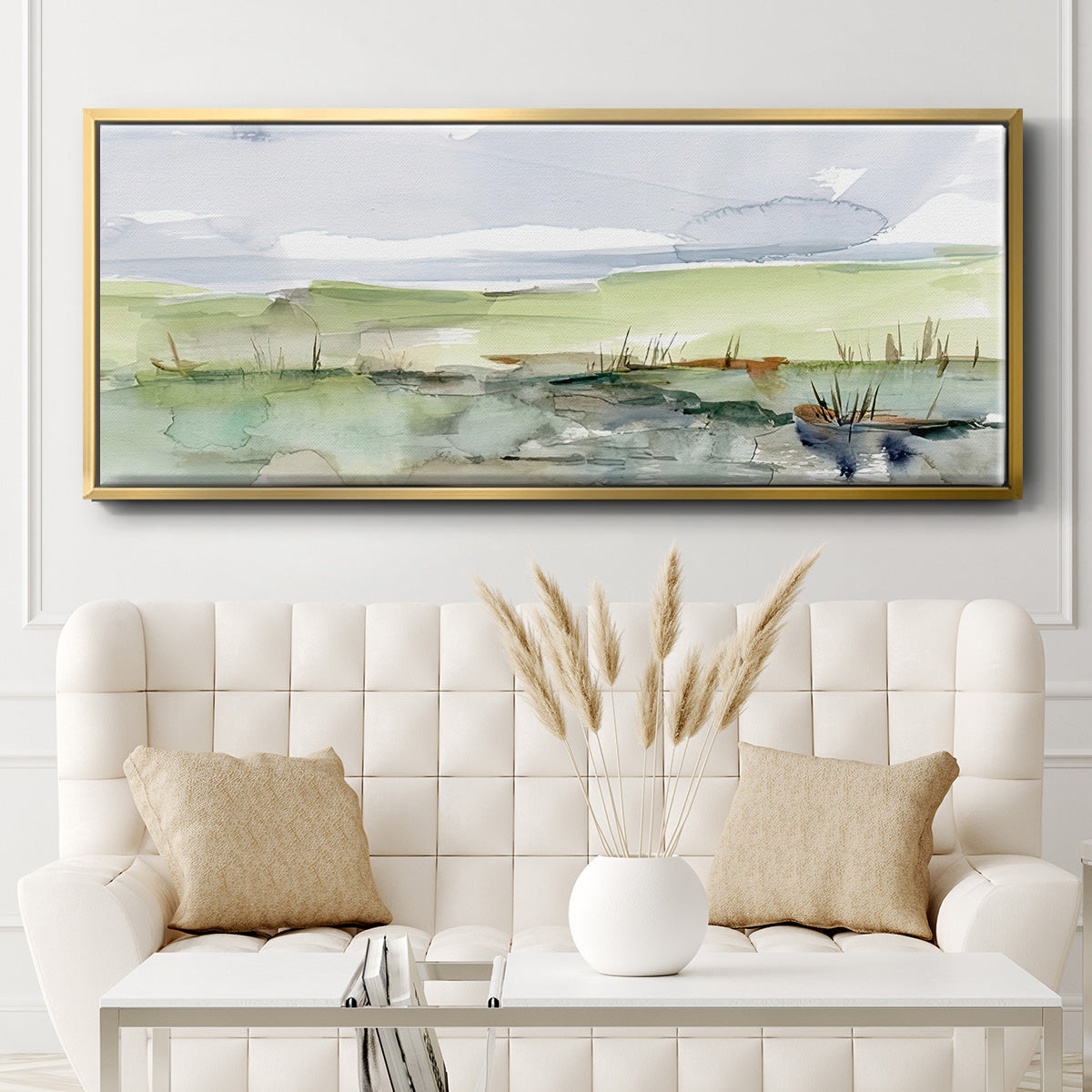 Pastel Inlet II - Floater Framed Canvas Print
