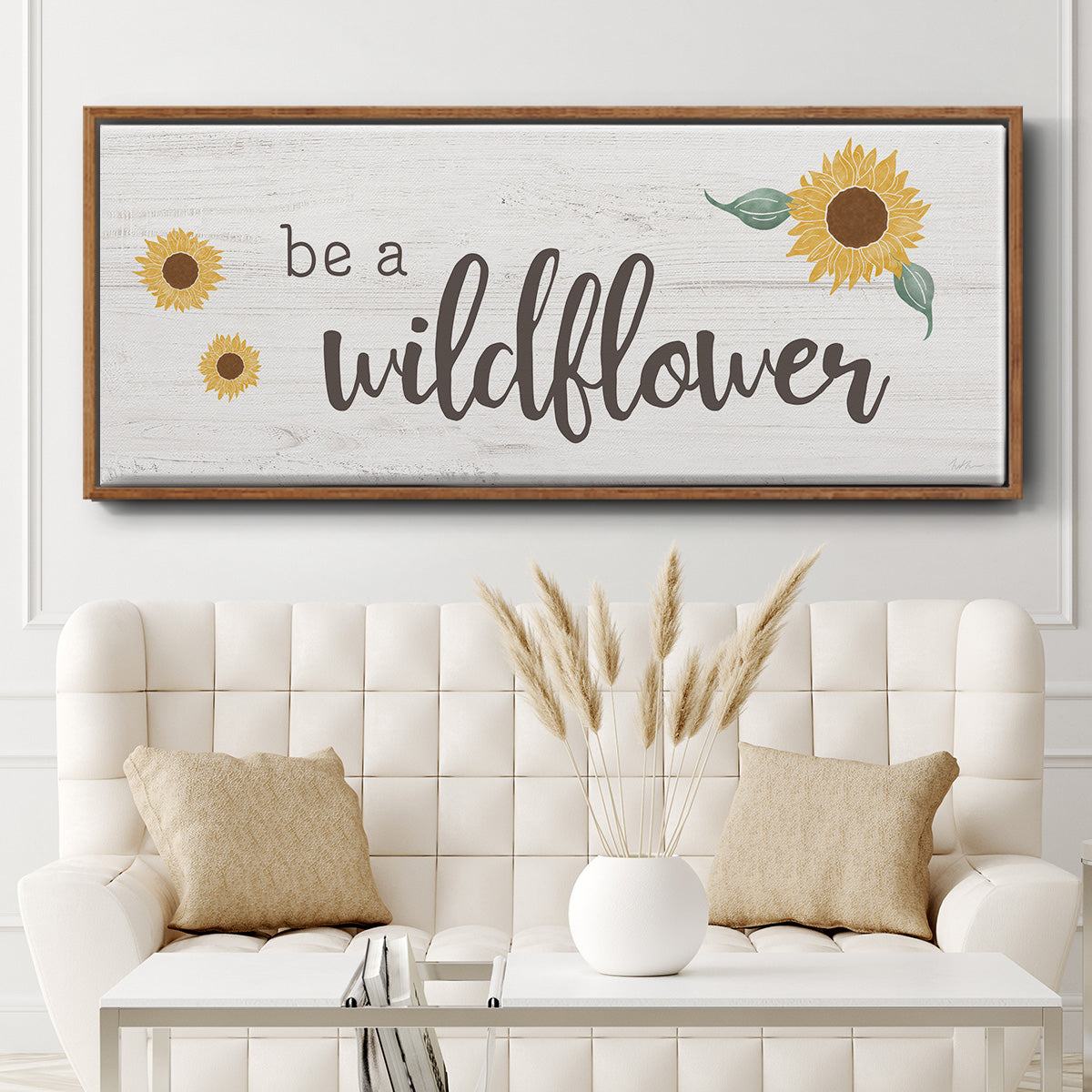 Be a Wildflower - Floater Framed Canvas Print