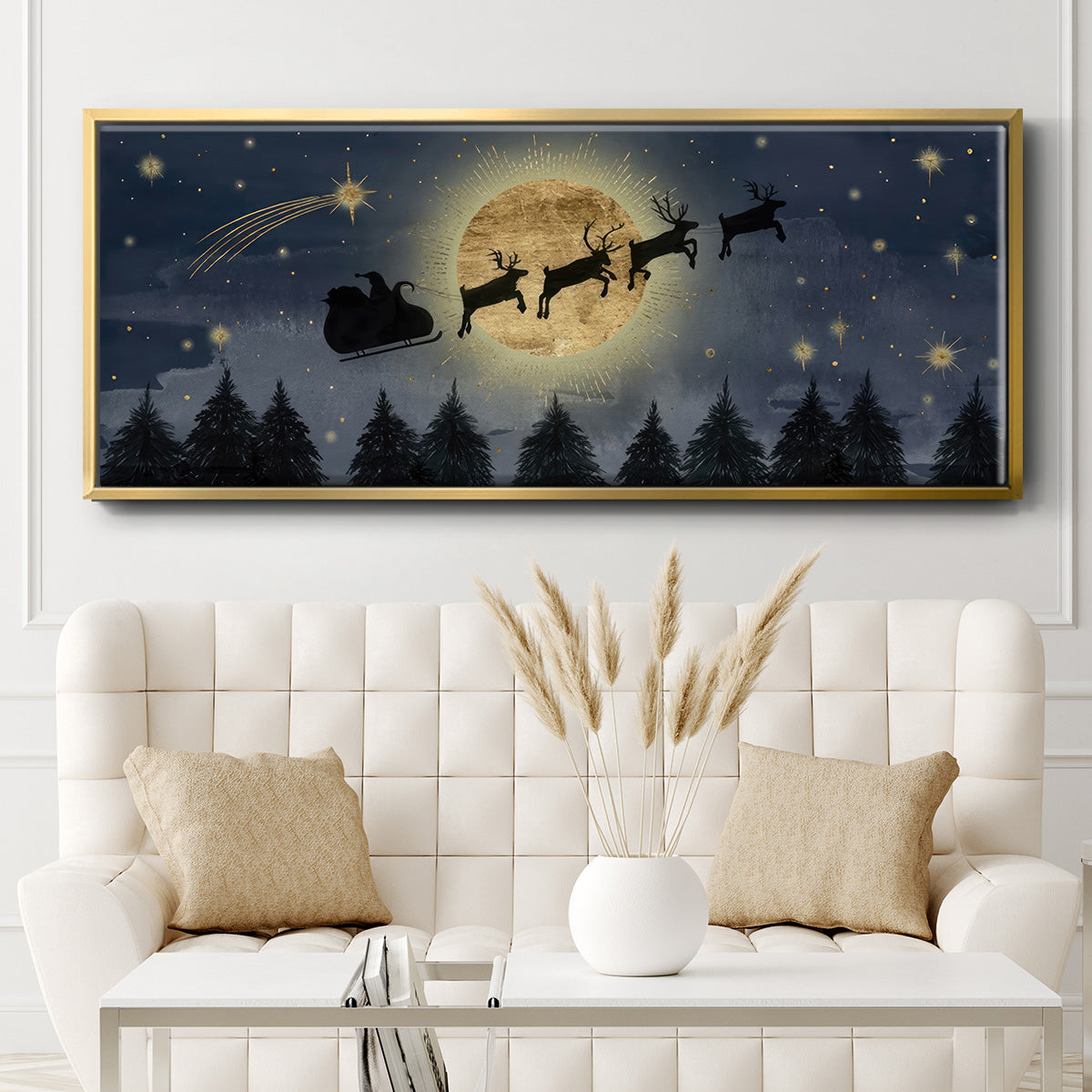 Celestial Christmas Collection D - Floater Framed Canvas Print