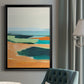 Aqua and Orange II - Modern Framed Canvas Print