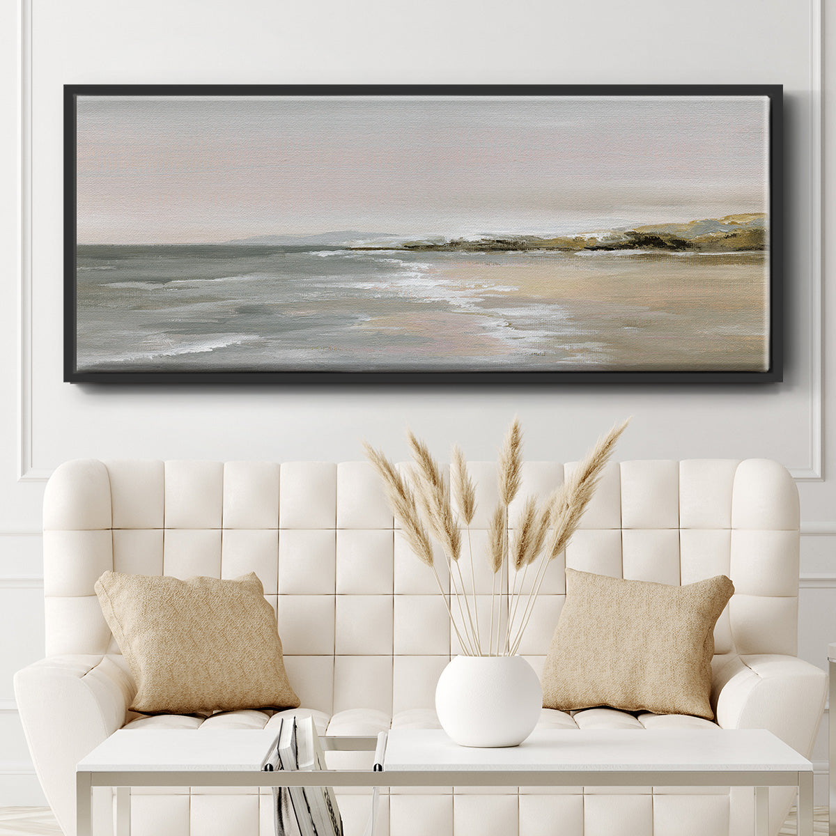 New Shore - Floater Framed Canvas Print