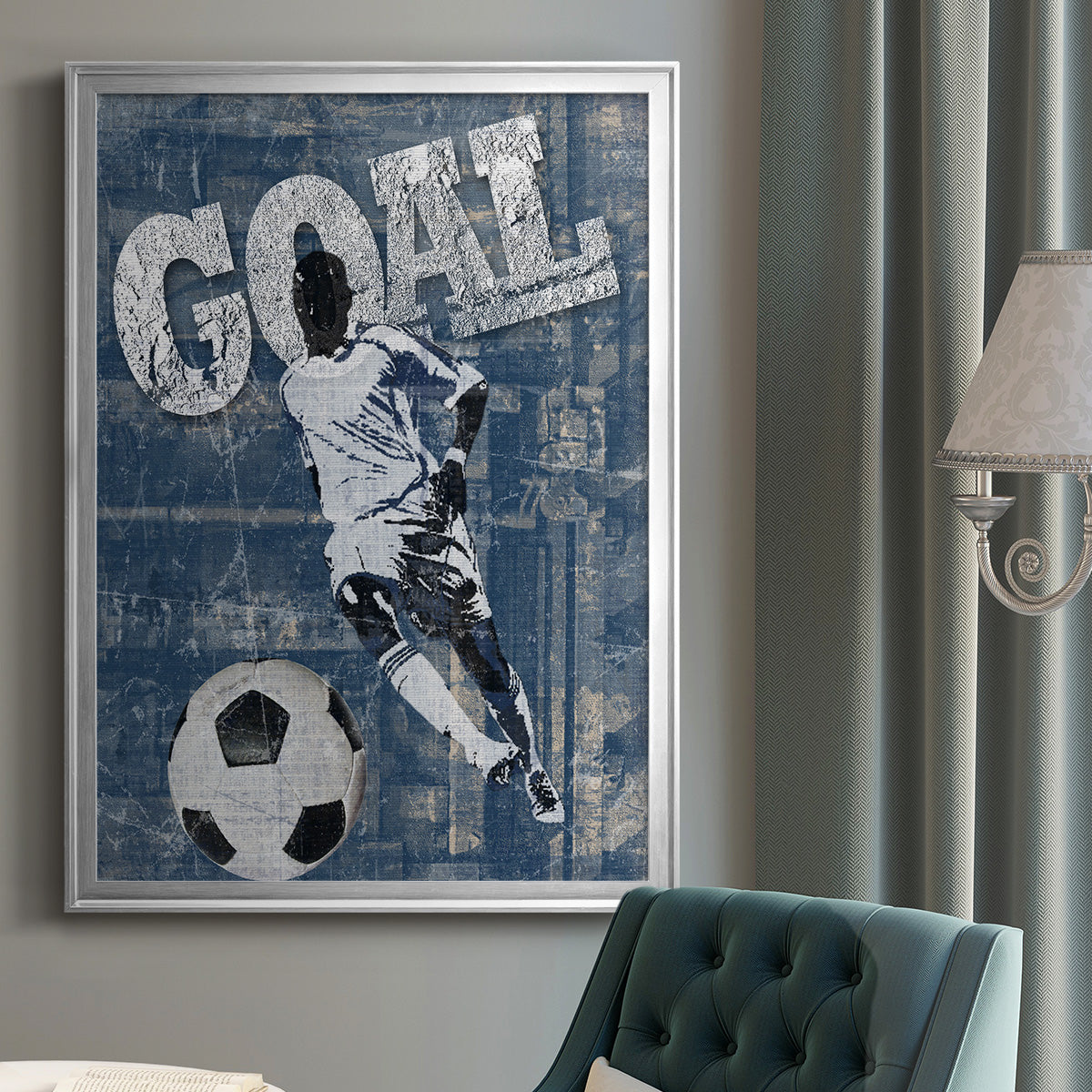 Goal Scorer - Modern Framed Canvas Print