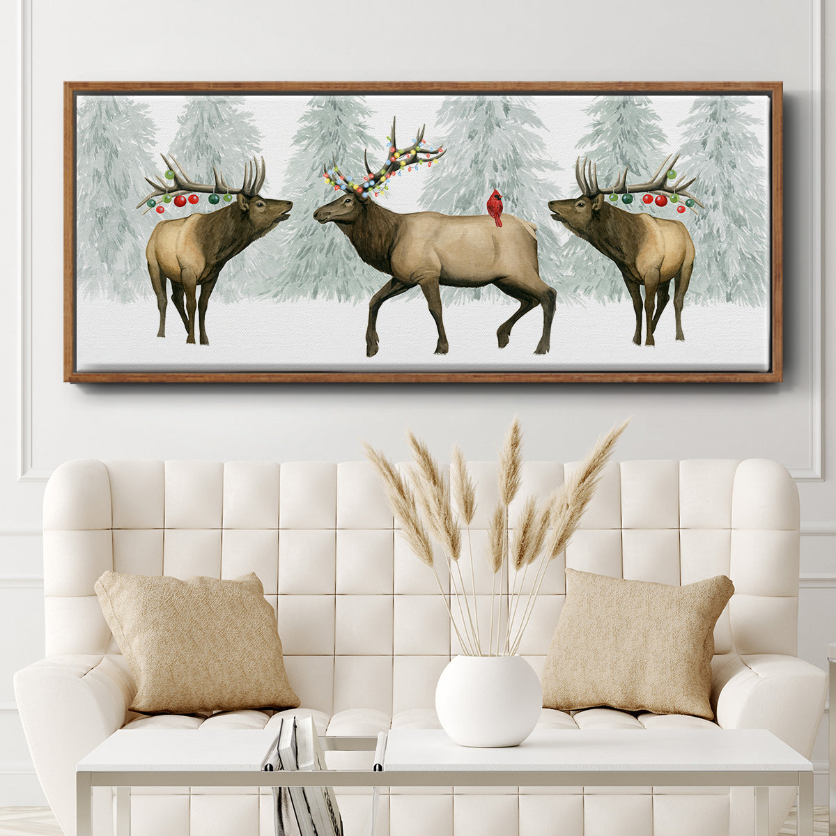 Festive Forest Collection D - Floater Framed Canvas Print