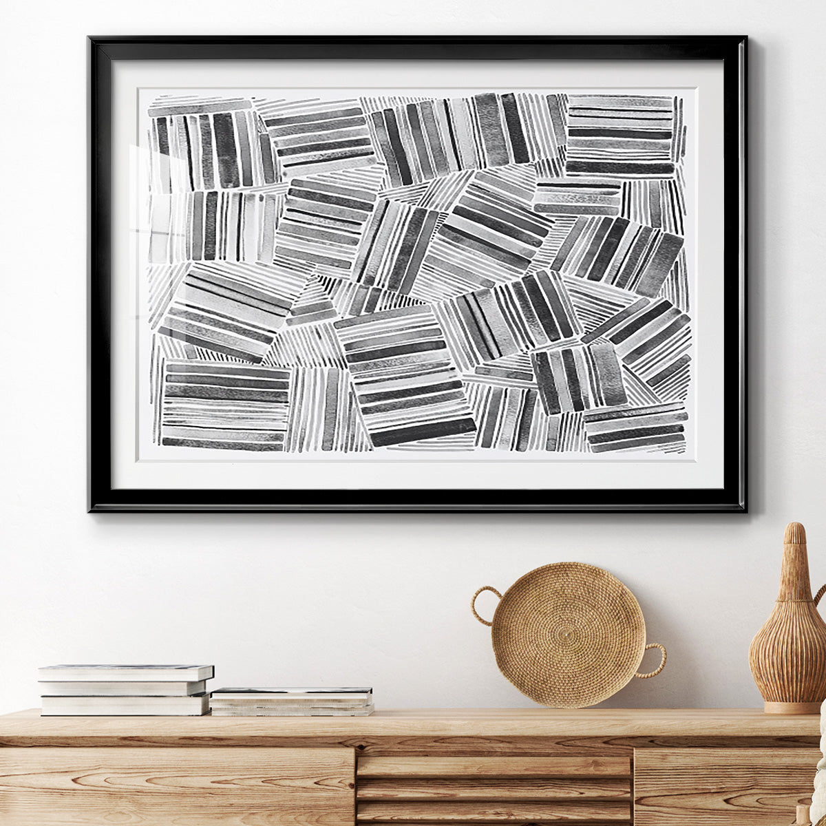 Quilted Pattern III - Modern Framed Art Print