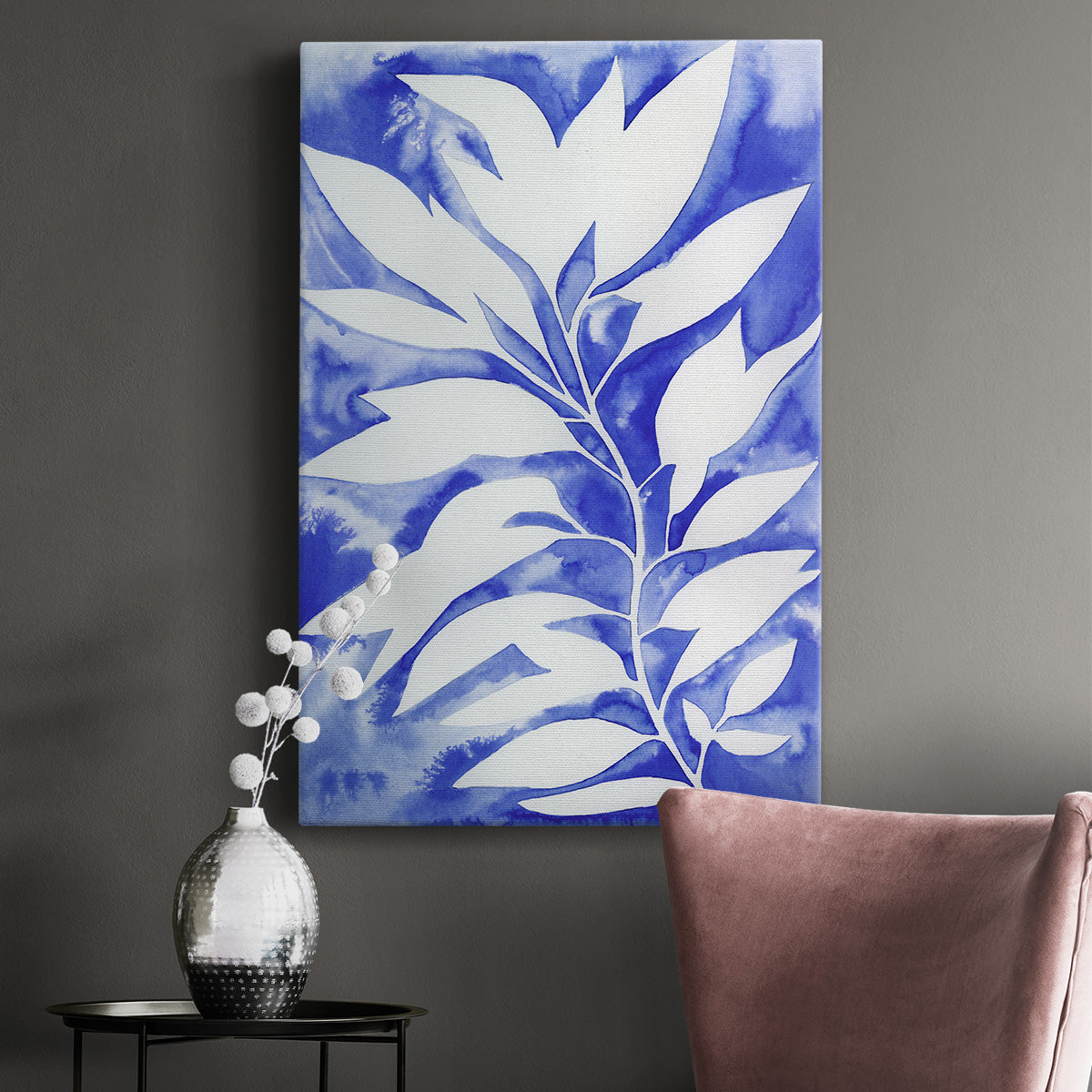 Ink Blot Vine I Premium Gallery Wrapped Canvas - Ready to Hang