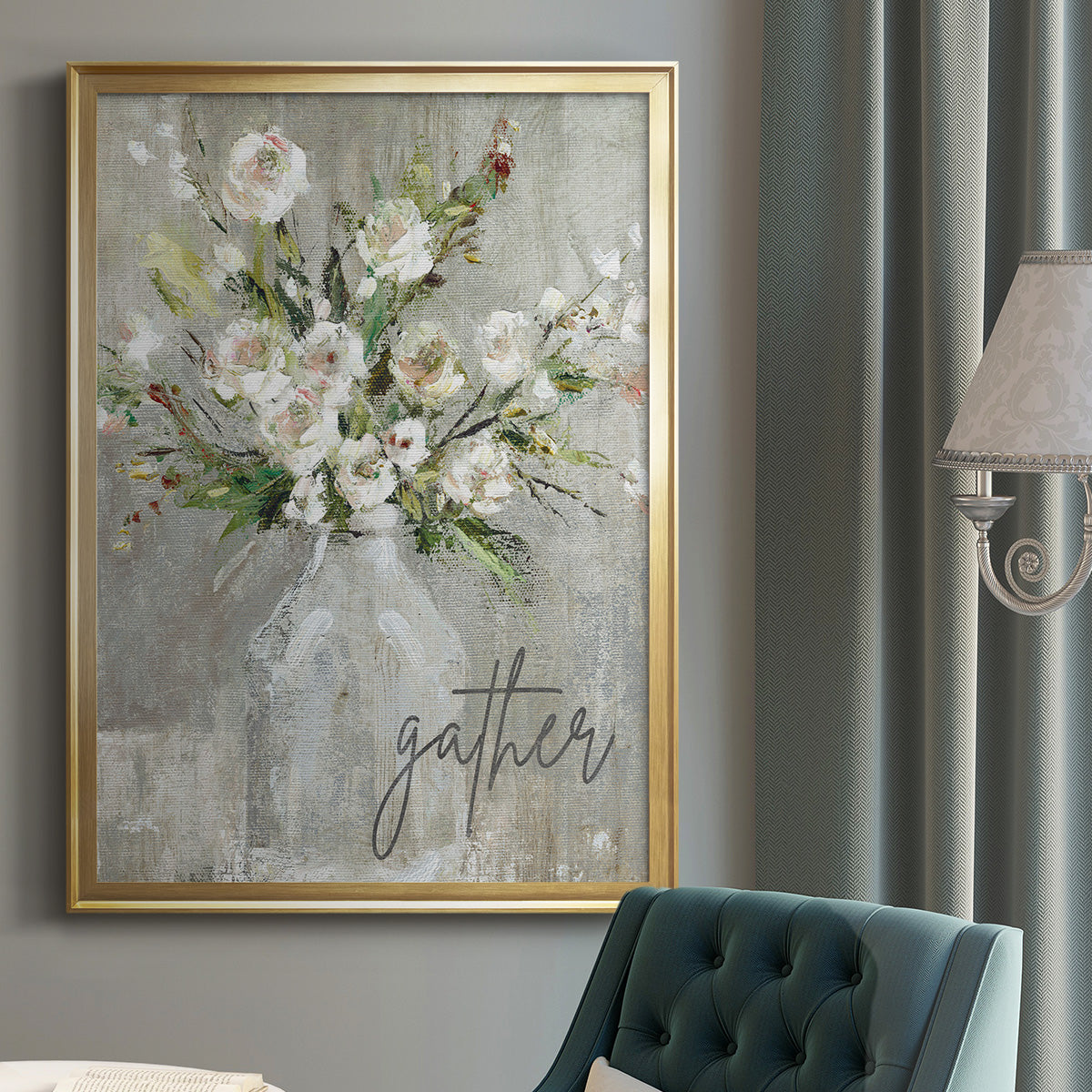 Gather - Modern Framed Canvas Print