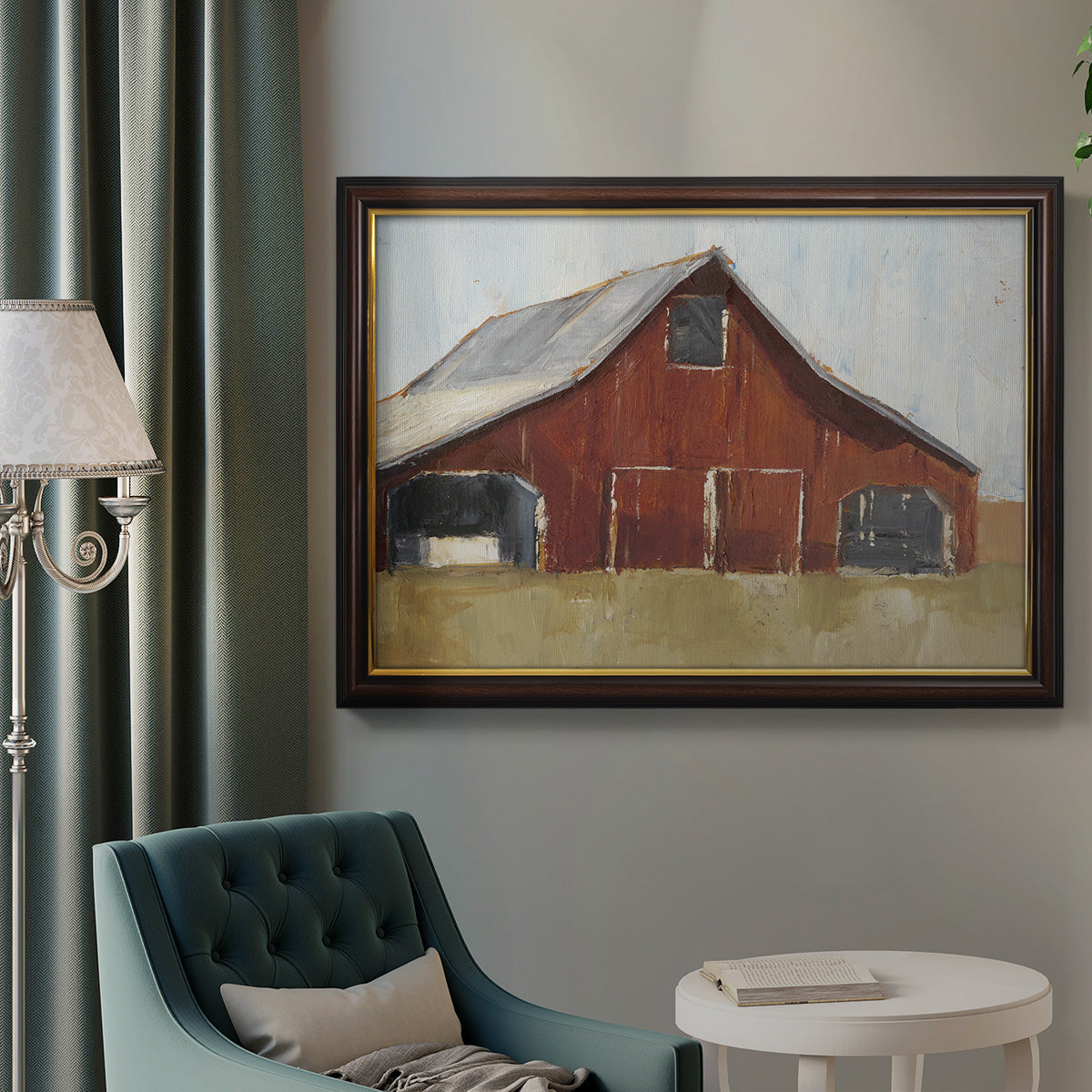 Rustic Red Barn I Premium Framed Canvas- Ready to Hang