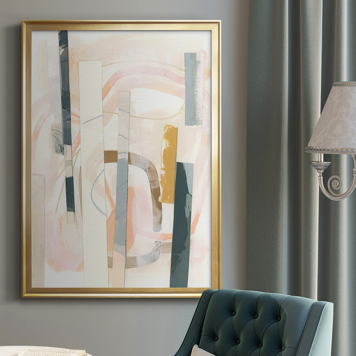 Melon Litmus III - Modern Framed Canvas Print