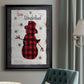 Checkered Snowman II - Modern Framed Canvas Print