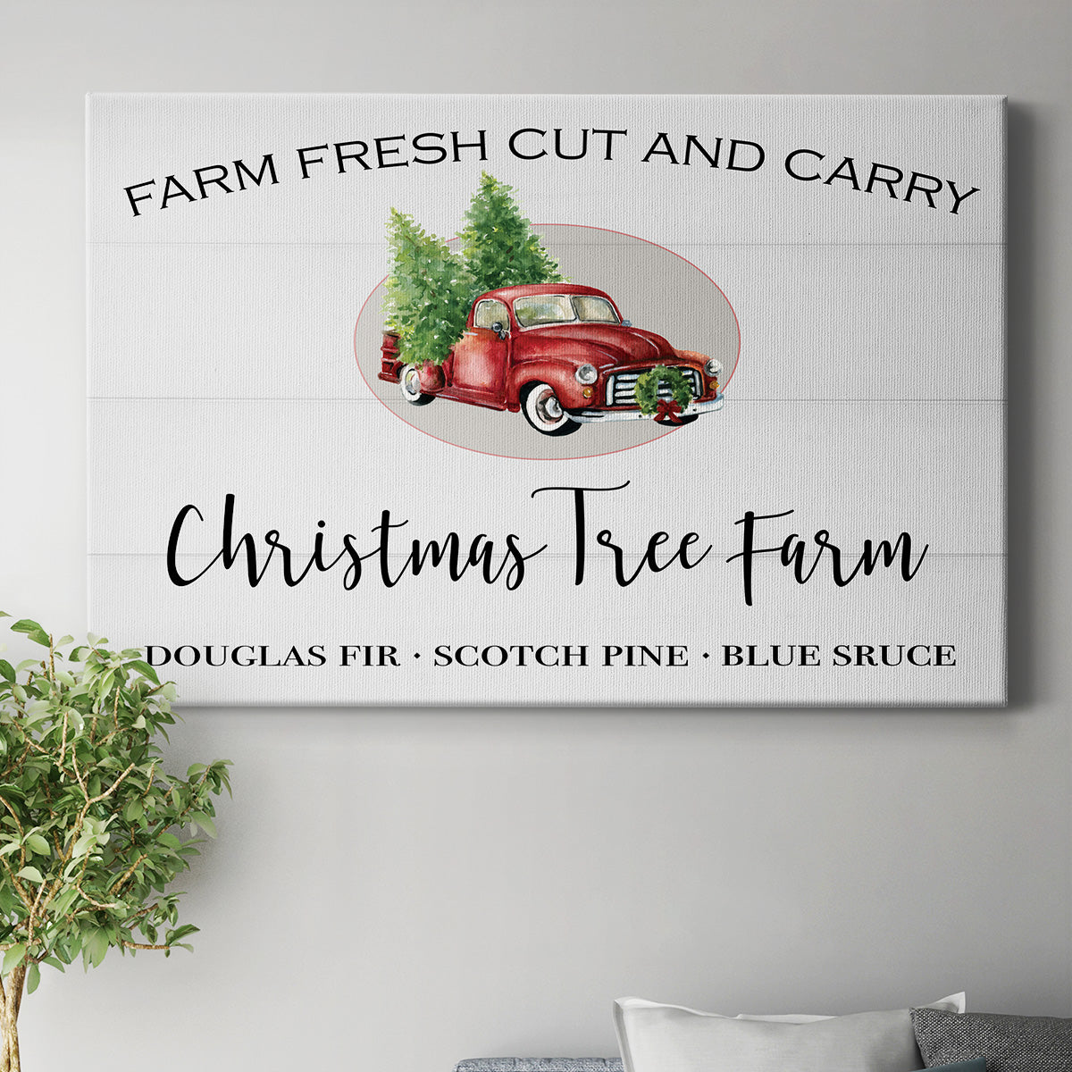 Christmas Tree Farm - Premium Gallery Wrapped Canvas  - Ready to Hang