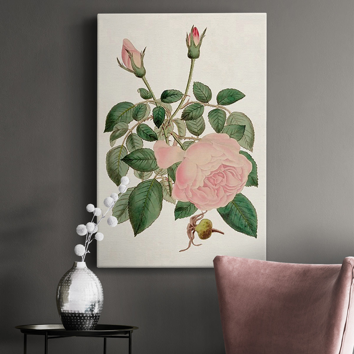 Pink Floral Mix II - Canvas Art Print