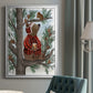 Lumberjack Bear Pine Tree Coffee Break - Modern Framed Canvas Print